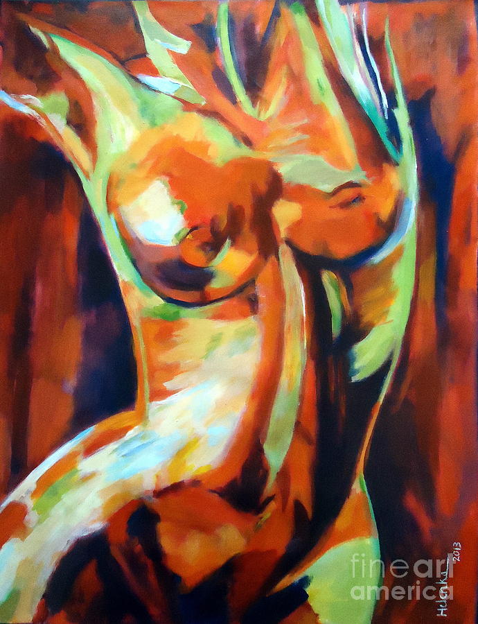 Nude Painting - Exhilaration by Helena Wierzbicki