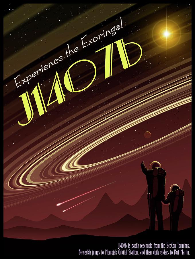 Exoring J1407b - Travel Poster Photograph By Mark Garlick - Fine Art ...