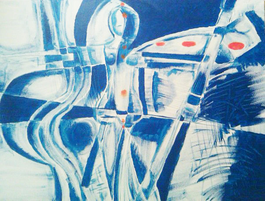 Abstract Painting - Expanding Woman by Ari Meier Abstract Painting - Expanding Woman by Ari Meier