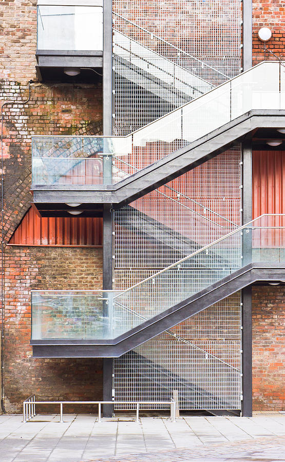 Architecture Photograph - Exterior stairs #1 by Tom Gowanlock