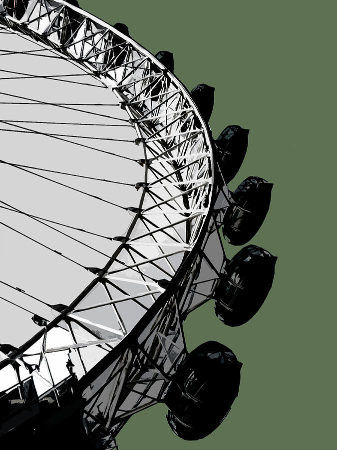 London Mixed Media - Eye - Olive GREEN by BFA Prints