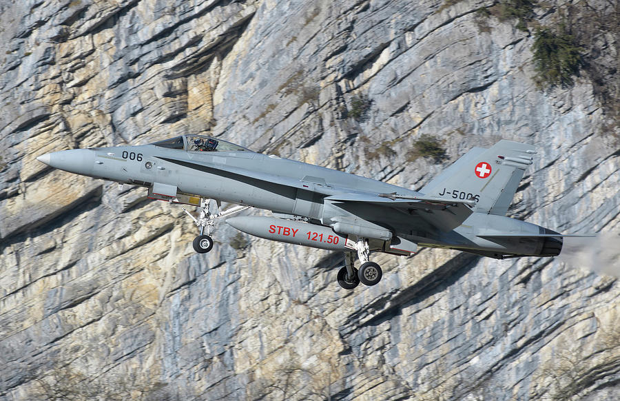 Fa-18 From The Swiss Air Force Taking #1 Photograph by Giovanni Colla