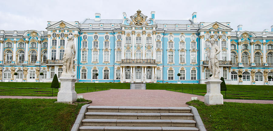 Architecture Photograph - Facade Of A Palace, Tsarskoe Selo #1 by Panoramic Images