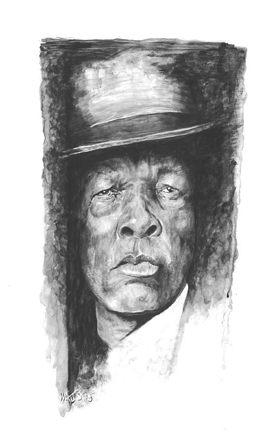 Face of the Blues - John Lee Hooker Painting by William Walts
