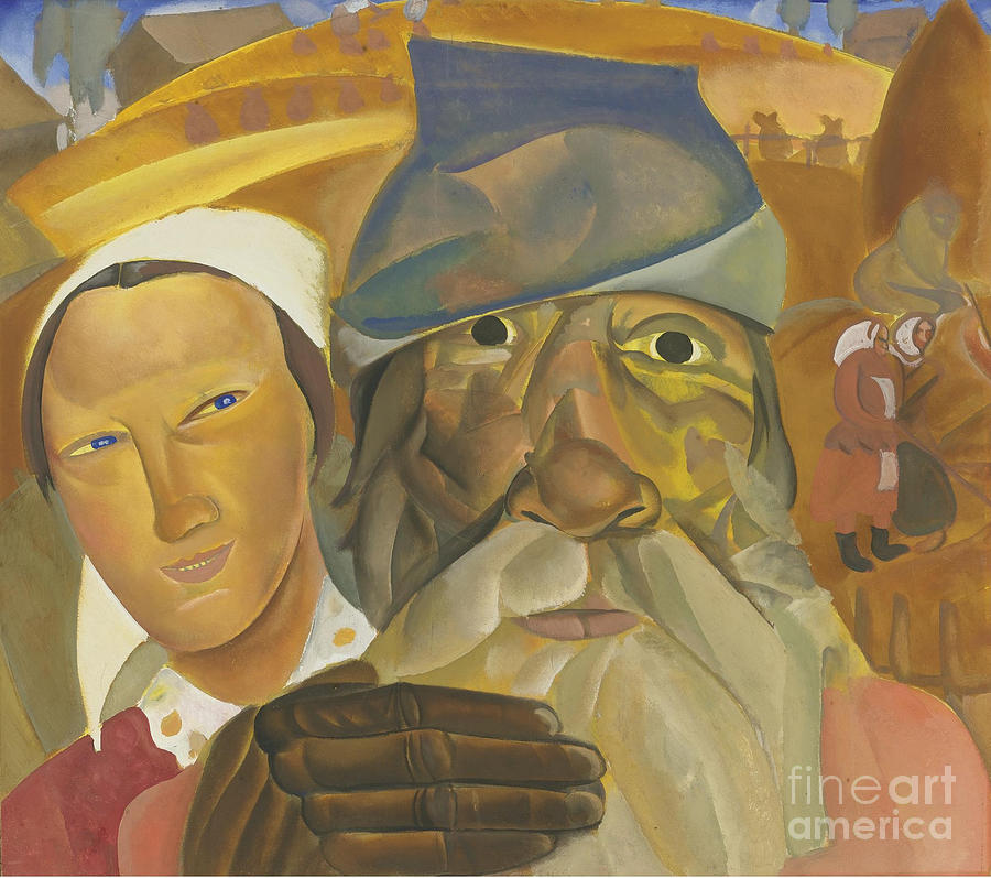 Boris Dmitrievich Grigoriev Painting - Faces Of Russia #1 by Celestial Images