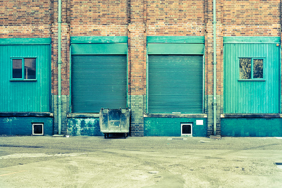 Vintage Photograph - Factory doors #1 by Tom Gowanlock