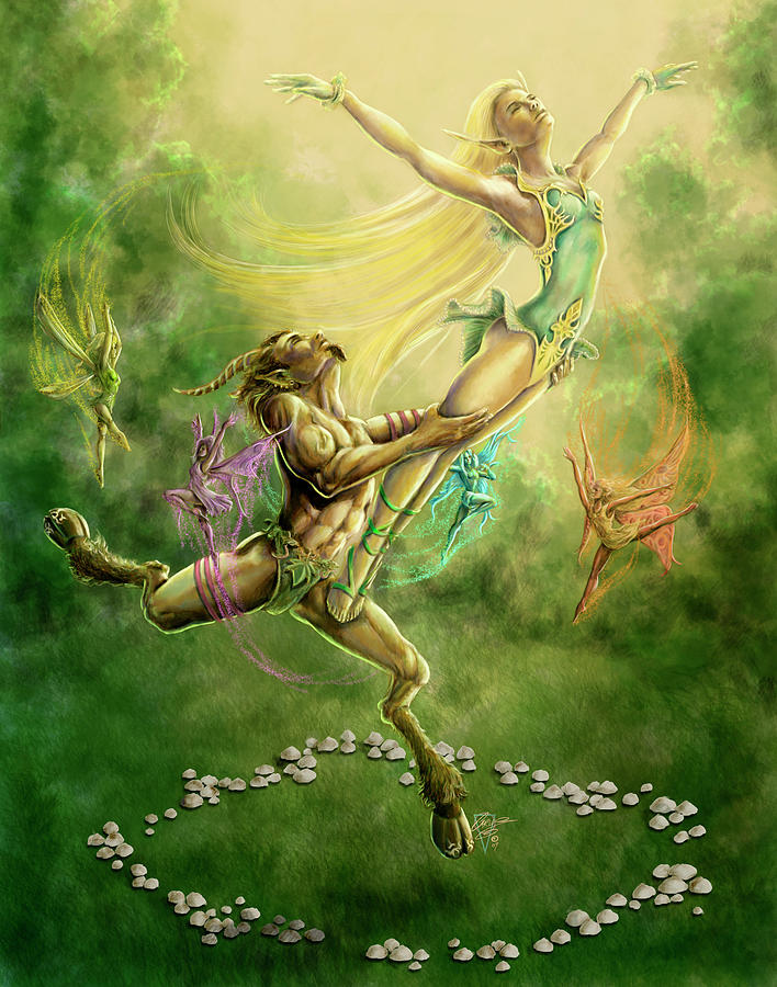 Fairy Ballet Painting by MGL Meiklejohn Graphics Licensing