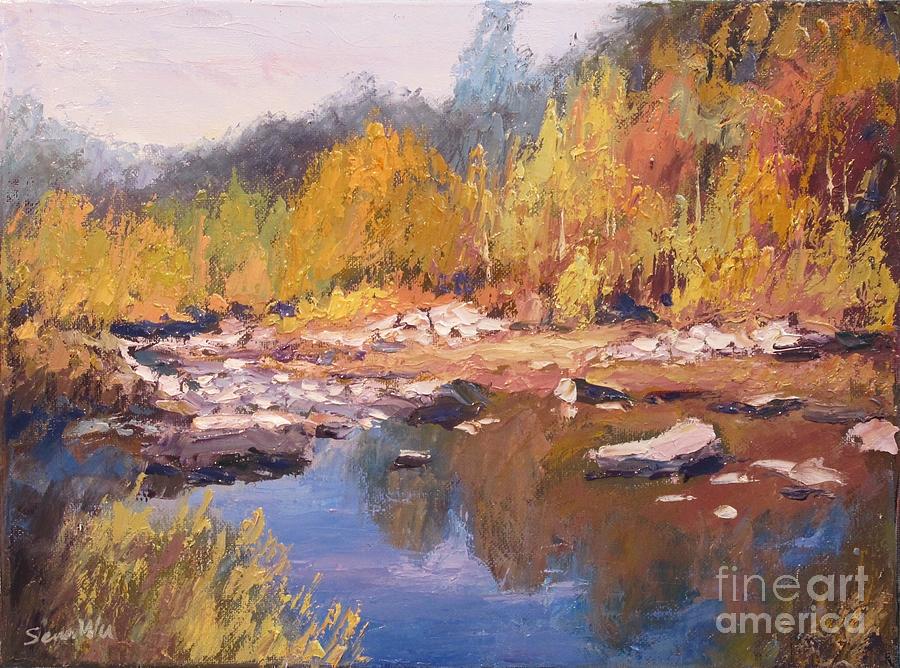 Fall Creek Painting by Sean Wu
