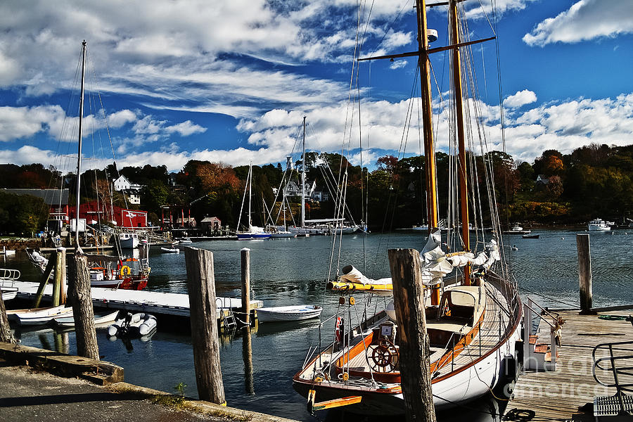 Fall in the Harbor #1 Photograph by Elvis Vaughn