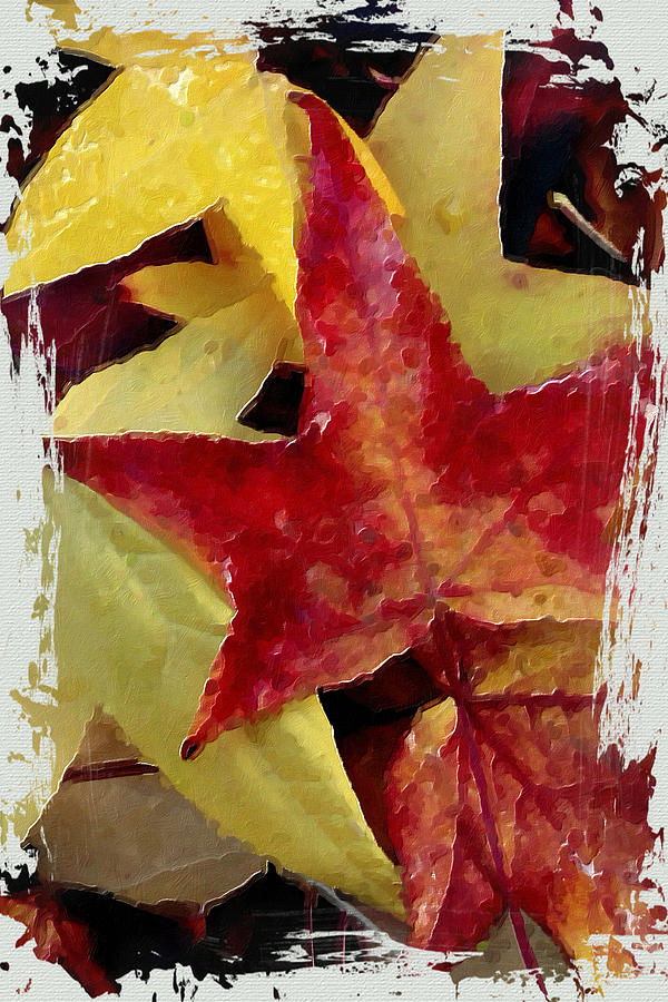 Fallen Leaves #2 Painting by Bonnie Bruno