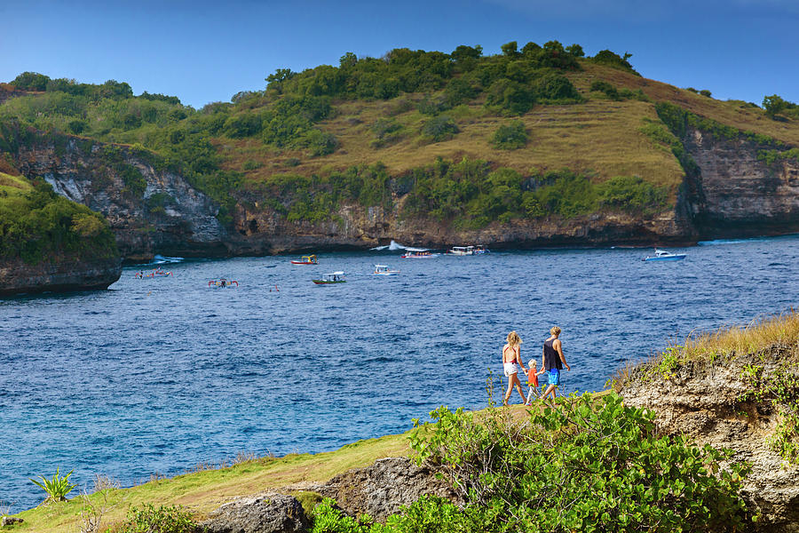 Family At Coast, Nusa Penida Island Photograph by Konstantin Trubavin