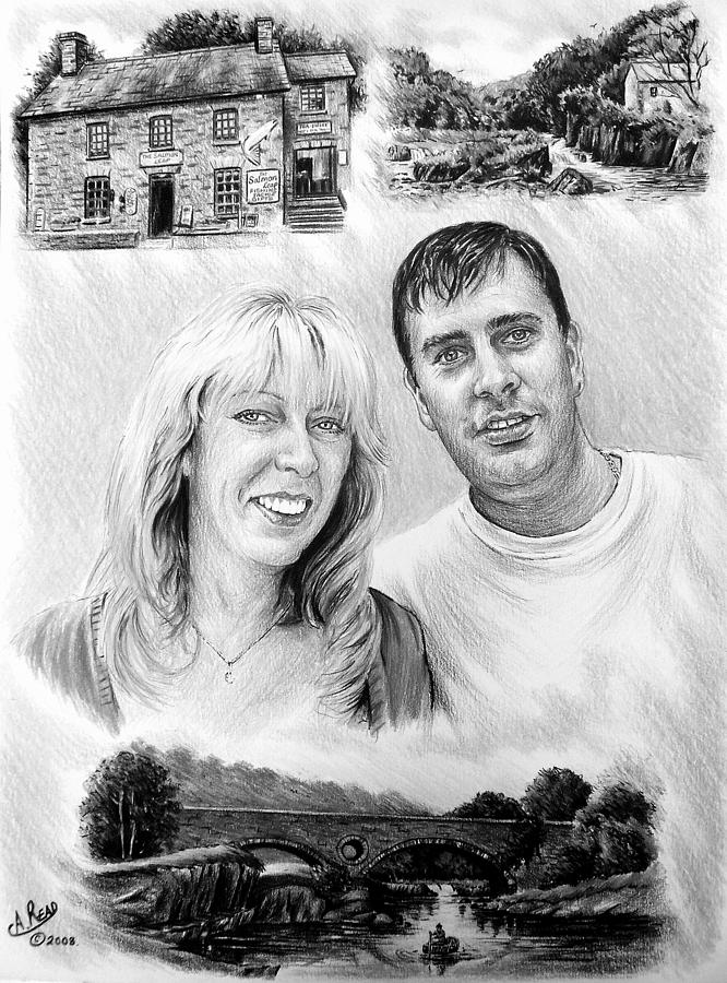 Family Commissions #1 Drawing by Andrew Read