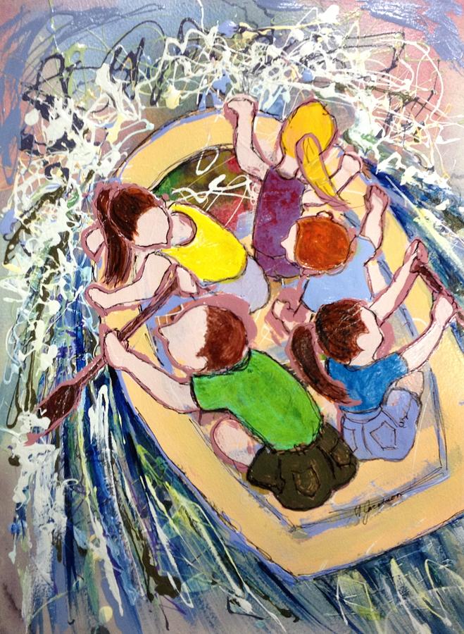 Family Vacation #1 Painting by Marilyn Jacobson