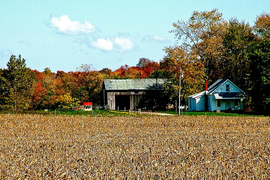 Farm # 1 near New Lisbon-Indiana  #1 Photograph by Ruth Hager