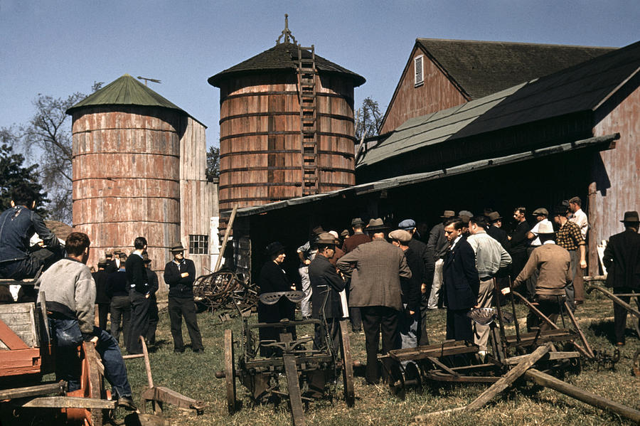 Farm Auction, 1940 #1 Photograph by Granger
