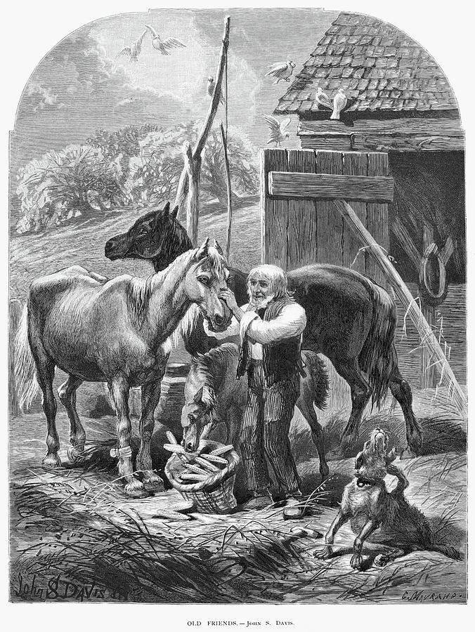Farmer, 1873 #1 Painting by Granger