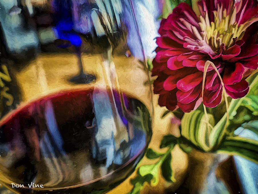 Farmhouse Red and a Zinnia #1 Photograph by Don Vine
