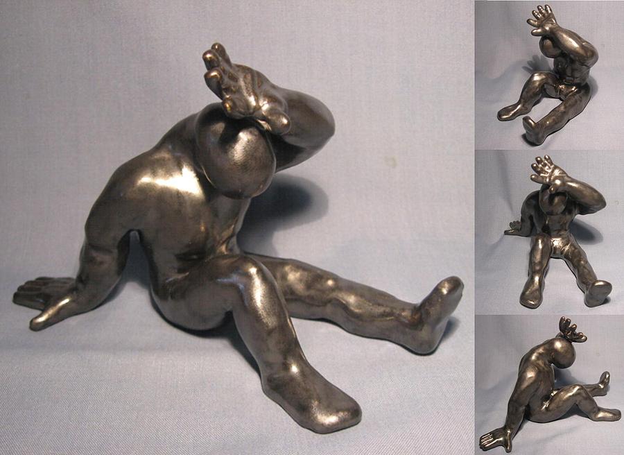 Nude Sculpture - Feeling knocked down #1 by Bob Dann