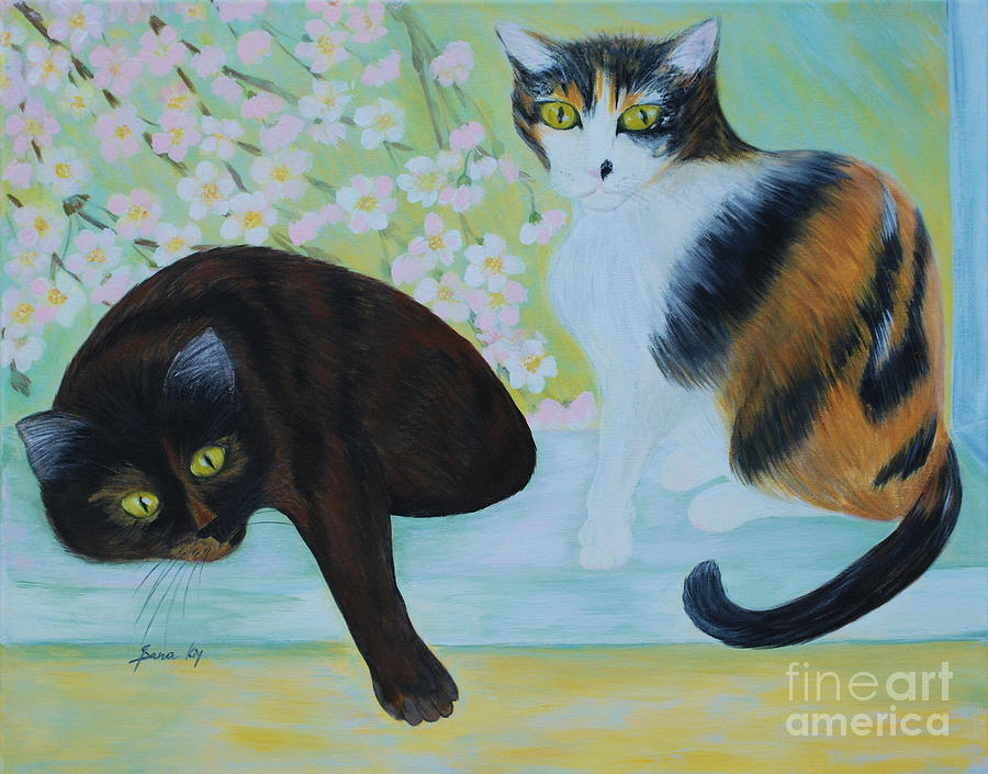 Feline Friends. Inspirations Collection. #1 Painting by Oksana Semenchenko
