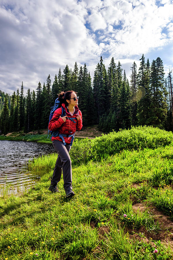 Female Backpacker, Bolam Pass, Colorado Photograph by Kyle Ledeboer ...