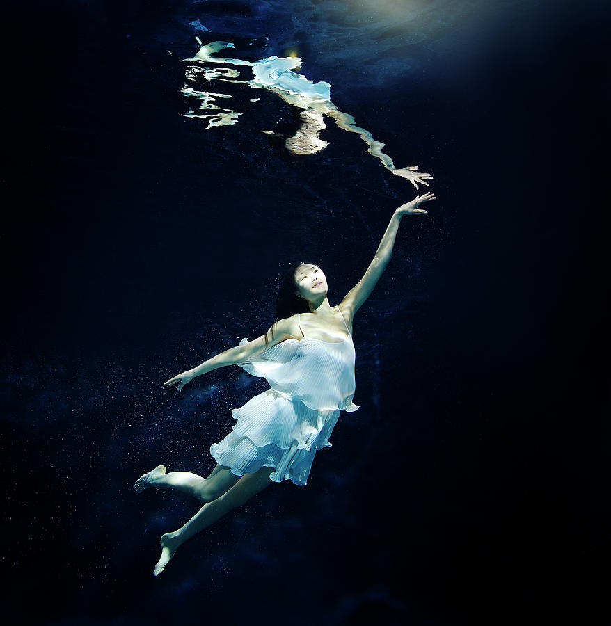 Female Dancer Under Water #1 Photograph by Henrik Sorensen