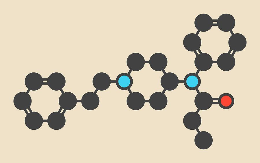 Fentanyl Opioid Analgesic Drug Molecule #1 Photograph by Molekuul