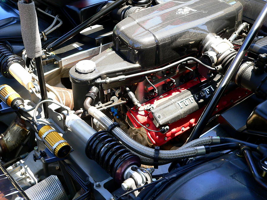 Ferrari Engine #1 Photograph by Jeff Lowe