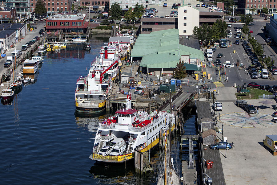 Ferries In Port Of Portland, Maine Me Photograph By Dave Cleaveland ...