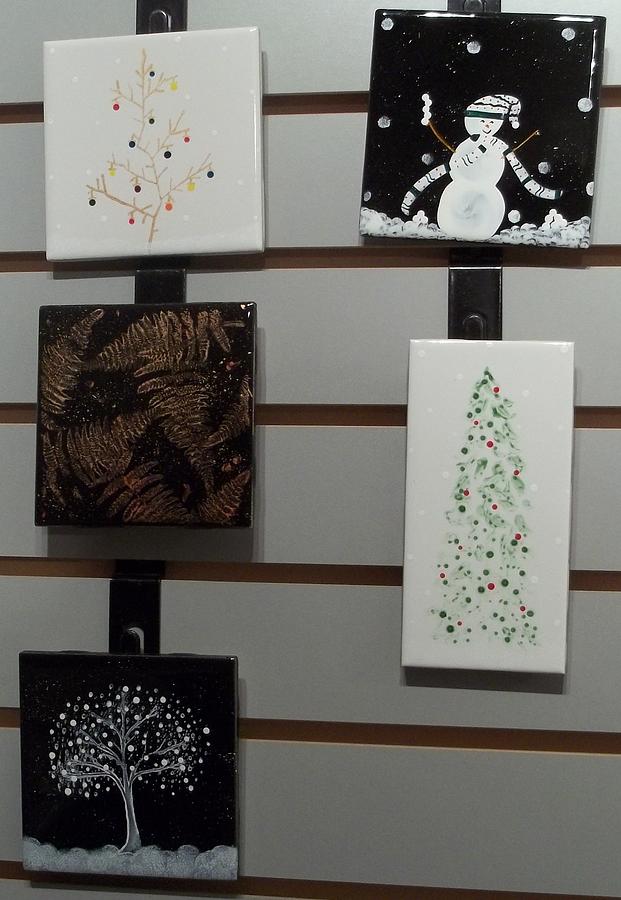 Snowman Ceramic Art - Festive Decorative Tiles 1 by Joyce Kerr Snowman Ceramic Art - Festive Decorative Tiles 1 by Joyce Kerr