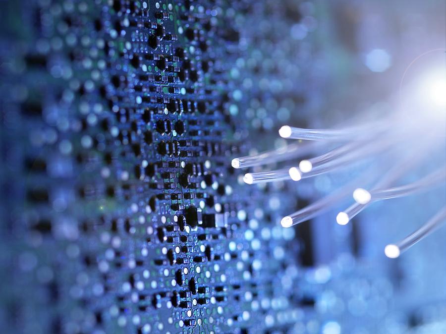 Fibre Optics And Circuit Board Photograph by Tek Image/science Photo