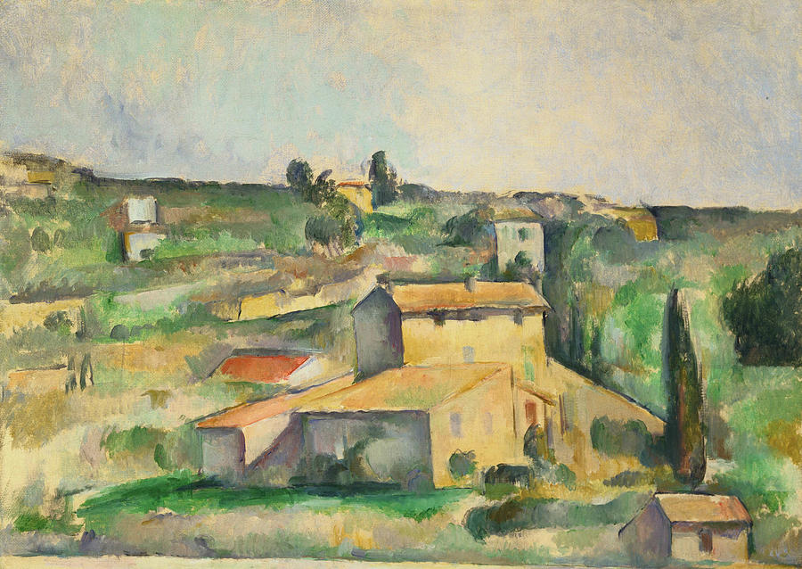 Fields at Bellevue #2 Painting by Paul Cezanne