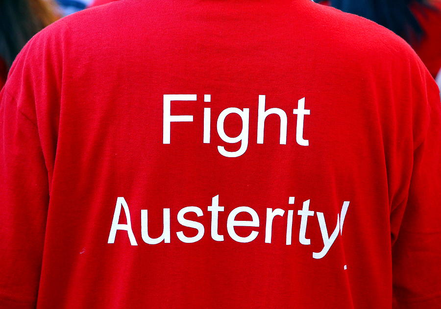 Fight Austerity T-shirt #1 Photograph by Valentino Visentini