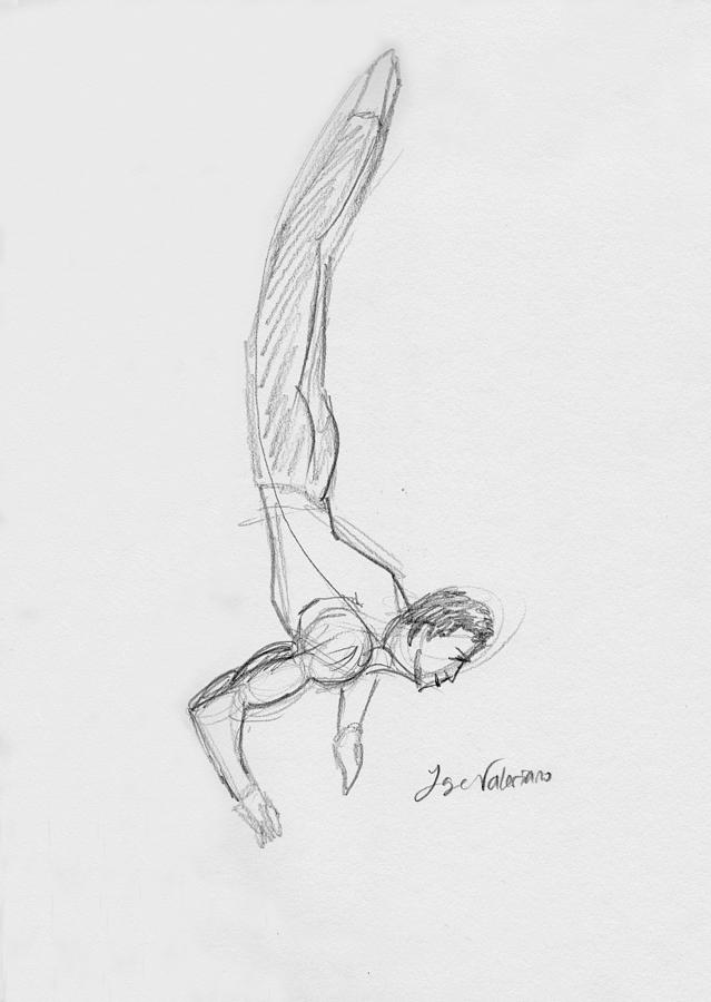 Figure Sketch #1 Drawing by Martin Valeriano