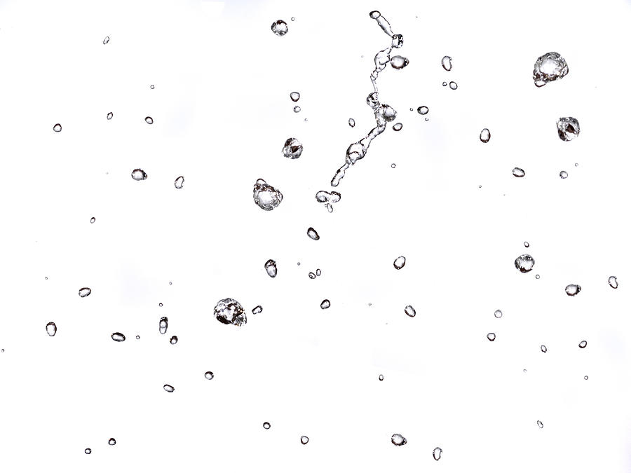 Figures and abstract forms of water on a white background. #1 Photograph by Jose A. Bernat Bacete