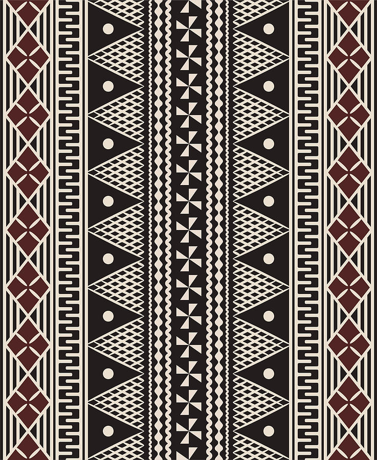 Fijian tapa pattern #1 Drawing by Jangeltun