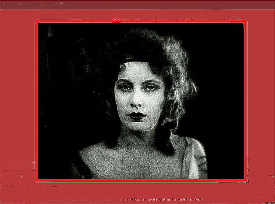 Film Homage Greta Garbo Gosta Berling 1924 Collage Color Added 2008 #1 Photograph by David Lee Guss