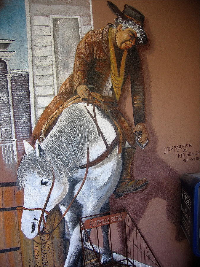Film Homage Lee Marvin Cat Ballou 1965 Mural Kid Chilleans Black Canyon Arizona 2005-2011 #2 Photograph by David Lee Guss