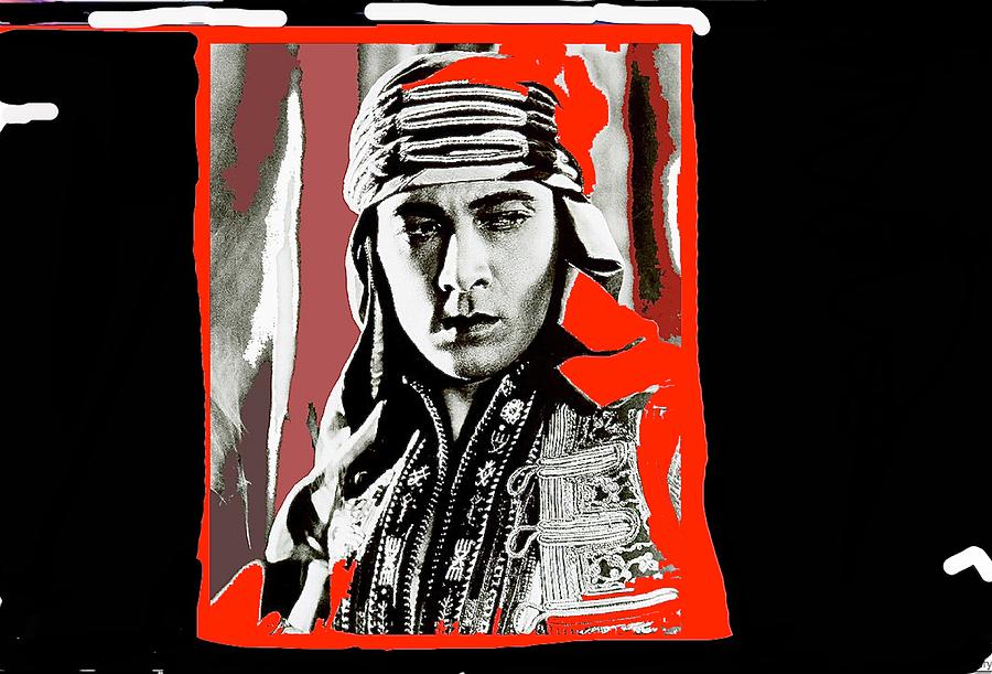 Film Homage Rudolph Valentino The Shiek 1921 Collage Color Added 2008 #2 Photograph by David Lee Guss