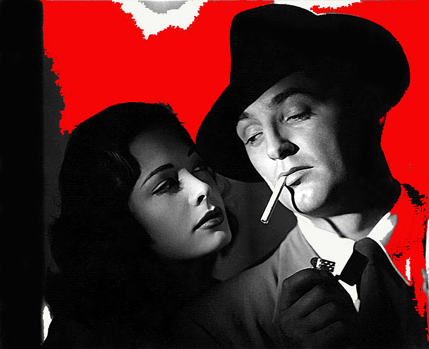Film Noir Jane Greer Robert Mitchum Out Of The Past 1947 Rko Color Added 2012 Photograph