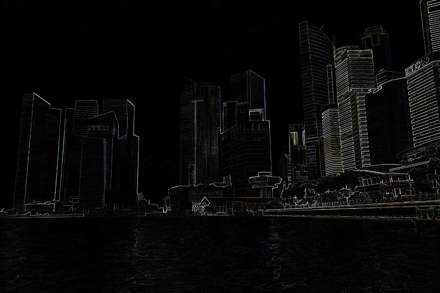 Financial district of Singapore and view of the water #1 Photograph by Ashish Agarwal