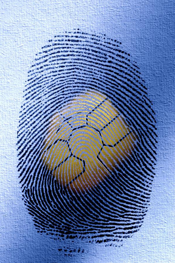 Unique Photograph - Fingerprint Identification #1 by Pascal Broze/reporters/science Photo Library