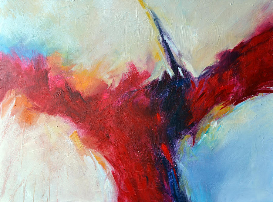 Abstract Painting Painting - Fire And Ice 1 by Filomena Booth Abstract Painting Painting - Fire And Ice 1 by Filomena Booth