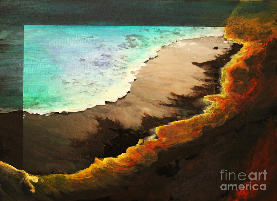 Fire and Water Mixed Media by Jeanette French