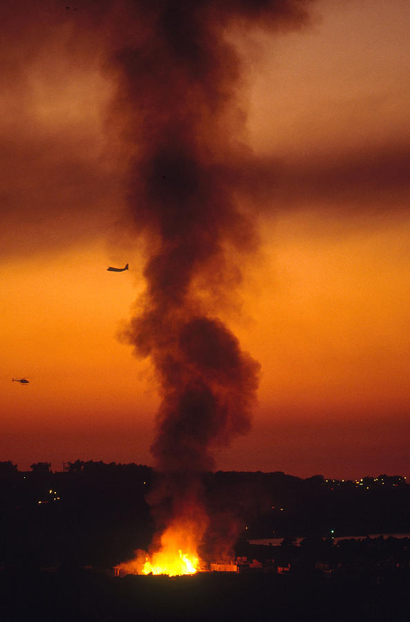 Fire From Earthquake #1 Photograph by David Weintraub