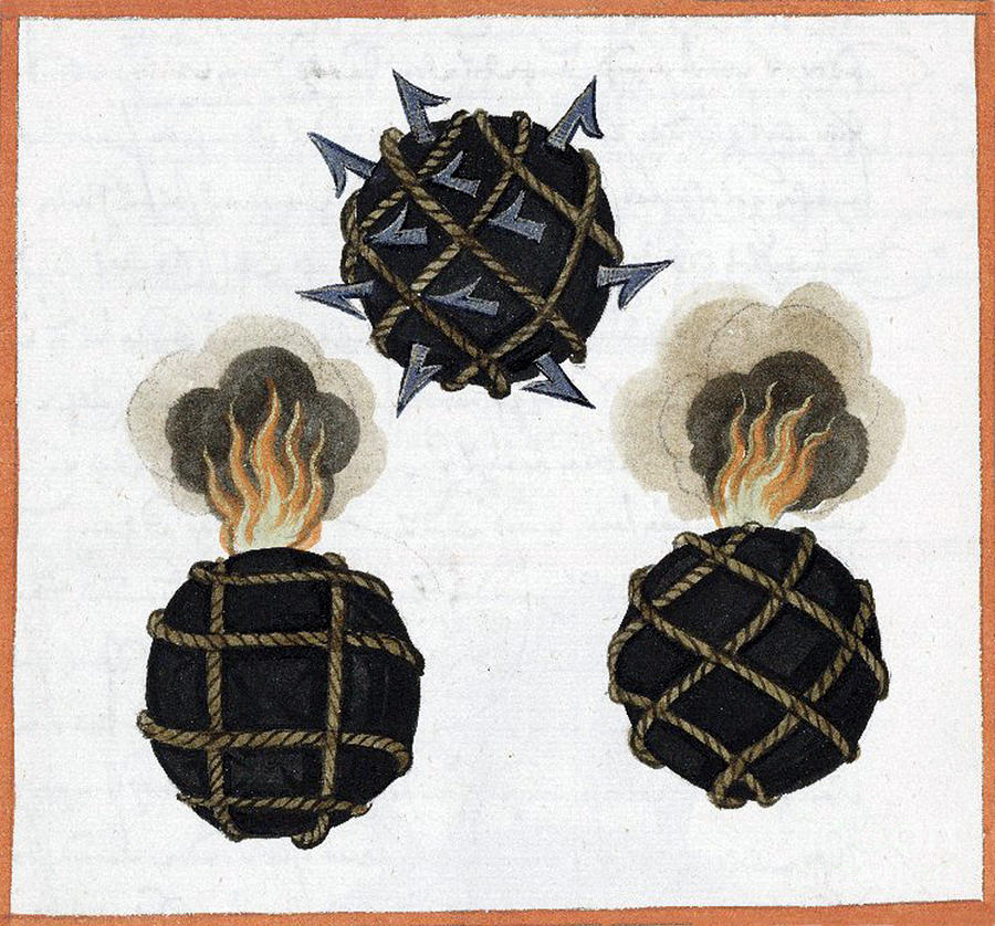 Firebombs, Incendiary Weapons, 1607 #1 Photograph by Folger Shakespeare Library