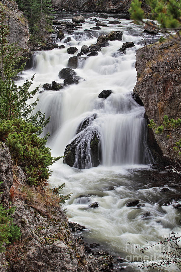 Firehole Falls Yellowstone National Park #1 Photograph by Steve Javorsky