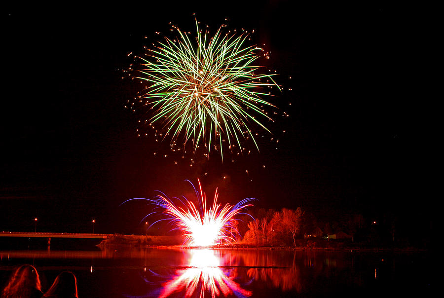 Fireworks in Bucksport Maine #1 Photograph by Barbara West