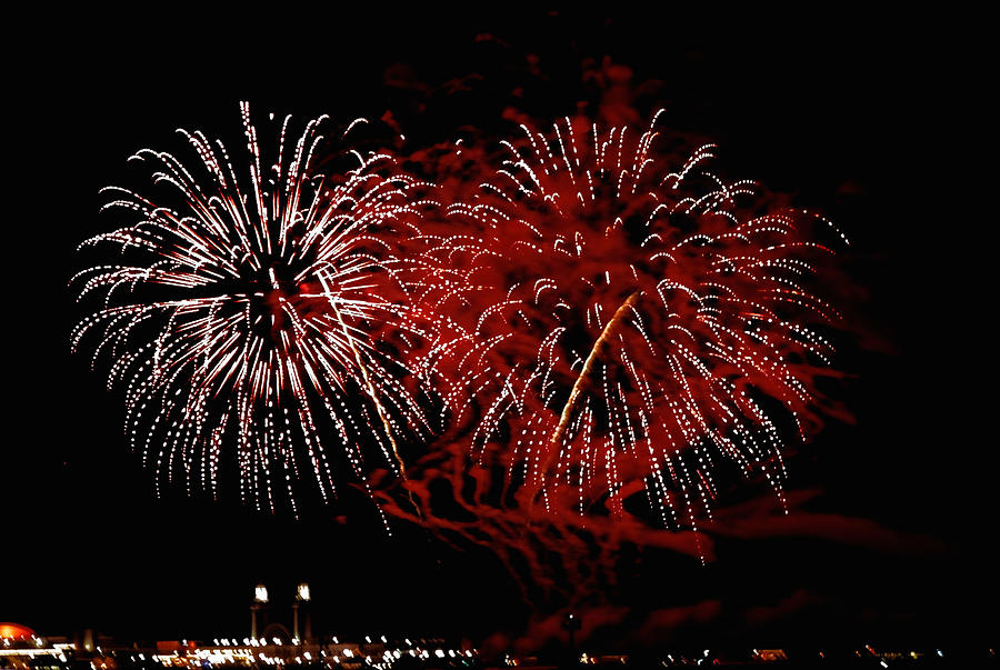 Fireworks #1 Photograph by Peter Lakomy