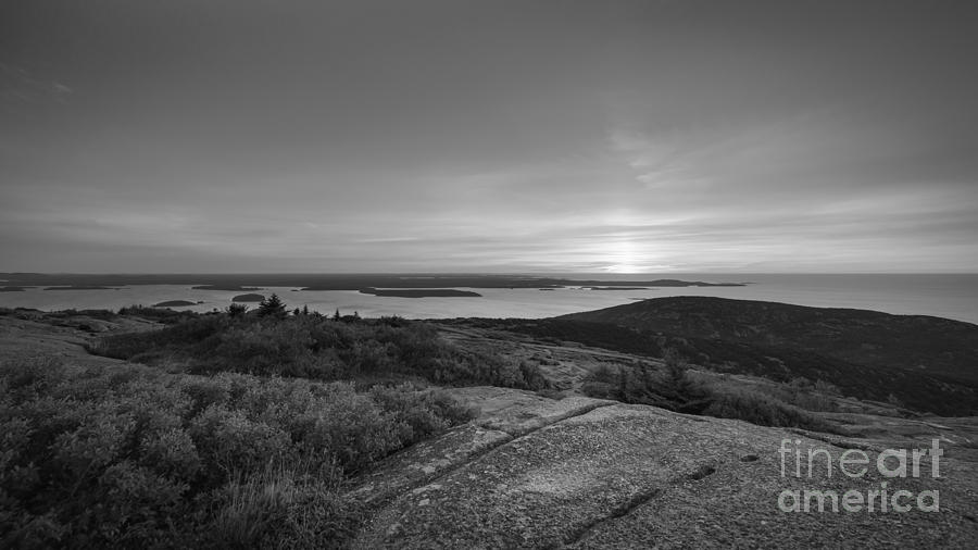 Acadia National Park Photograph - First Light bw #1 by Michael Ver Sprill