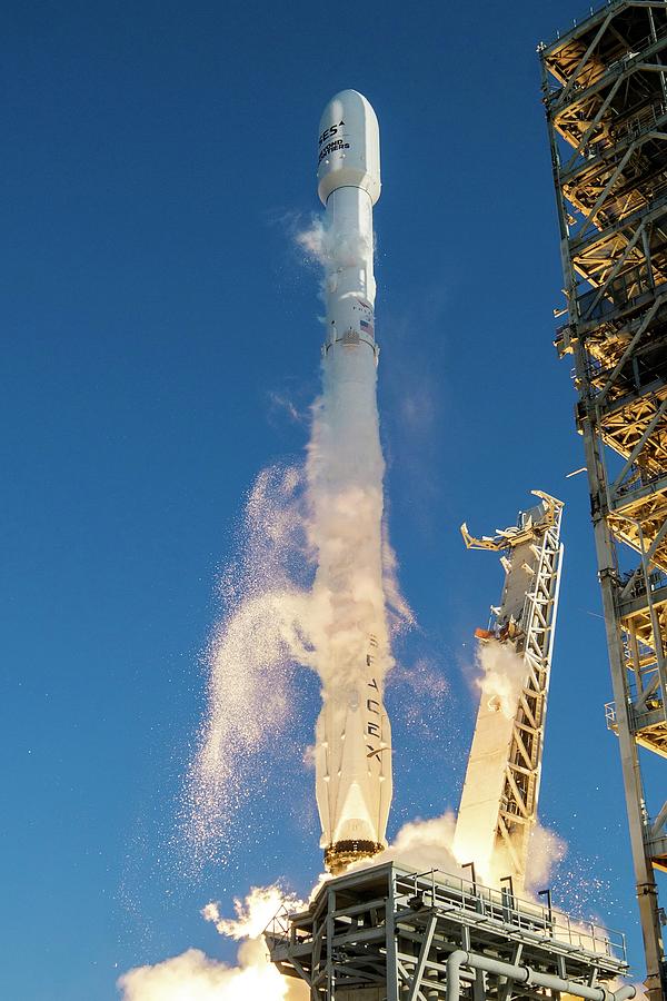Falcon 9 Photograph - First Spacex Rocket Reuse #1 by Spacex/science Photo Library